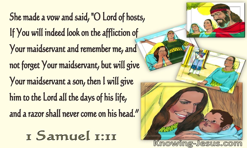 1 Samuel 1:11 Hannah Prayed Lord Remember Me (yellow)